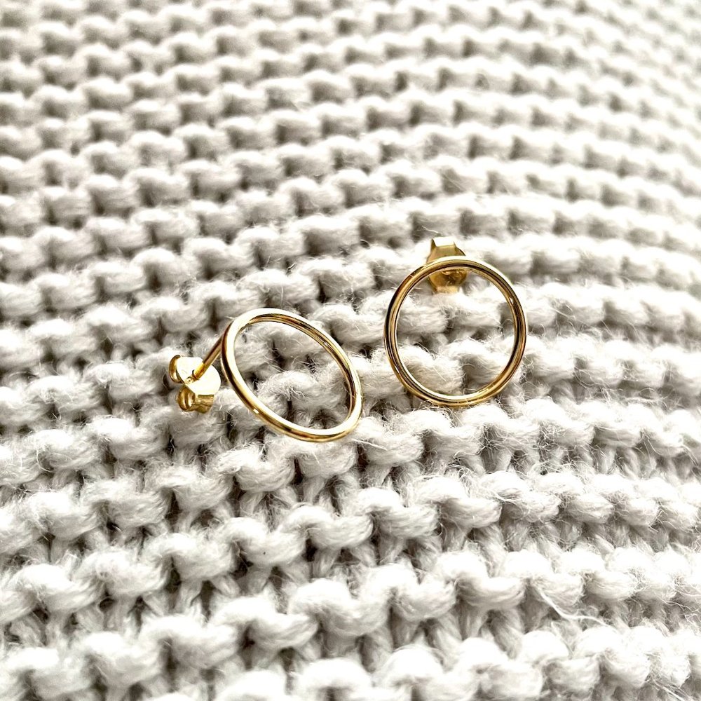 Mejuri Gold Vermeil 360 Circle Earrings - Like New, Discontinued